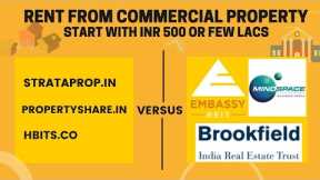 Fractional property (Crowdfunding, property sharing) vs REIT. Own commercial property in bits
