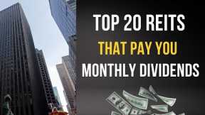 Top 20 REITS that Pay You Monthly Dividends.