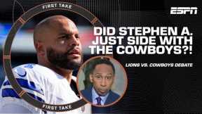 Stephen A. PICKS Cowboys OVER Lions as MOST dangerous team 🍿| First Take