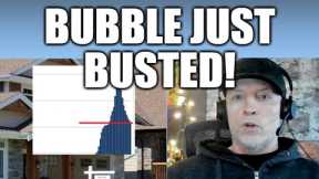 HOUSING BUBBLE JUST WENT BUST in CANADA! IS USA REAL ESTATE NEXT?