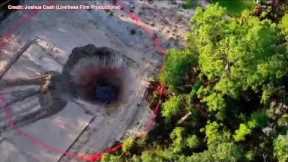 Large hole opens on Florida property