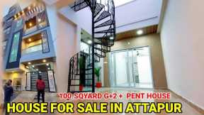 House for sale in Attapur Hyderabad||GHMC permission G+2+Pent House for sale attapur