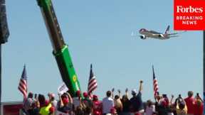 WATCH: Trump Force One Does A Low Fly-Over Rally Crowd In Wilmington, NC