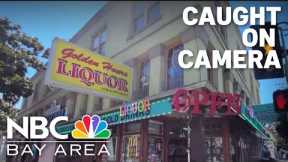 Video shows Oakland shop employee pulling out gun on large group