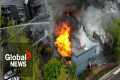2 in hospital, dozens displaced after 