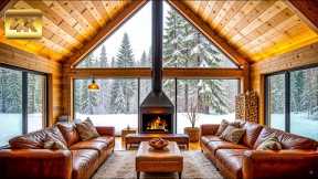 Cozy Winter Cabin - Fireplace & Snow ASMR Sounds | Relax & Sleep